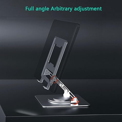Miniatura 4 de Soporte de aluminio para computadora portátil con base giratoria de 360, altura y ángulo ajustable, diseño ergonómico, compatible con MacBook,