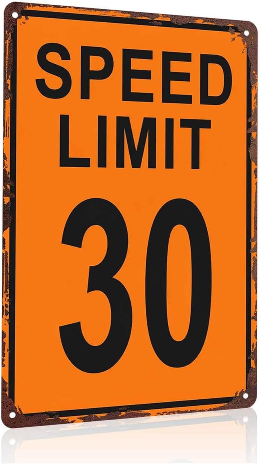ZDVHOMCB Vintage Speed Limit 30 Traffic Sign Funny Aluminum Sign for Wall Garage Man Cave 8 X 12 in