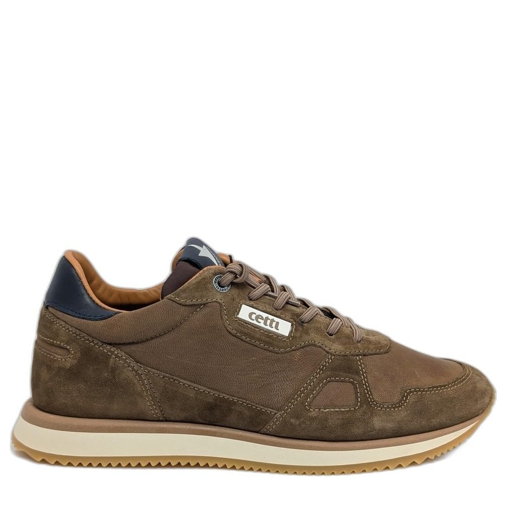 Cetti 1397 Ante Tabaco marrón: Nubuck, Plantilla Acolchada extraíble, Forro Cuero, Cordones elásticos y Suela de Goma Flexible. Cómodas Desde el Primer Uso.