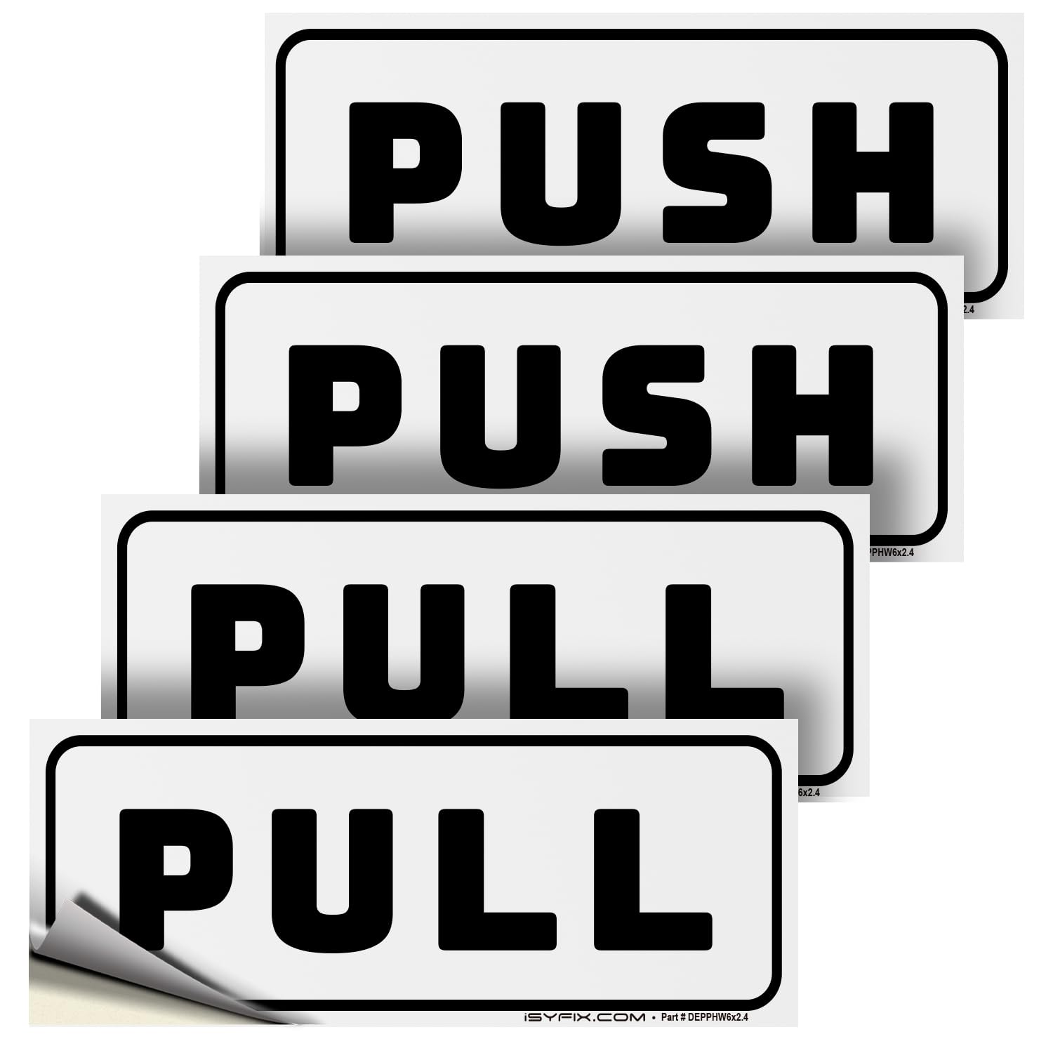 Push Off Sticker Racing Snapklik.com : iSYFIX Push Pull Stickers Sign - 2 Pack 6x24 Inch ...