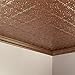 FASÄDE Traditional Style/Pattern 2 Decorative Vinyl Glue Up Ceiling Panel in Copper Fantasy (12X12 Inch Sample)