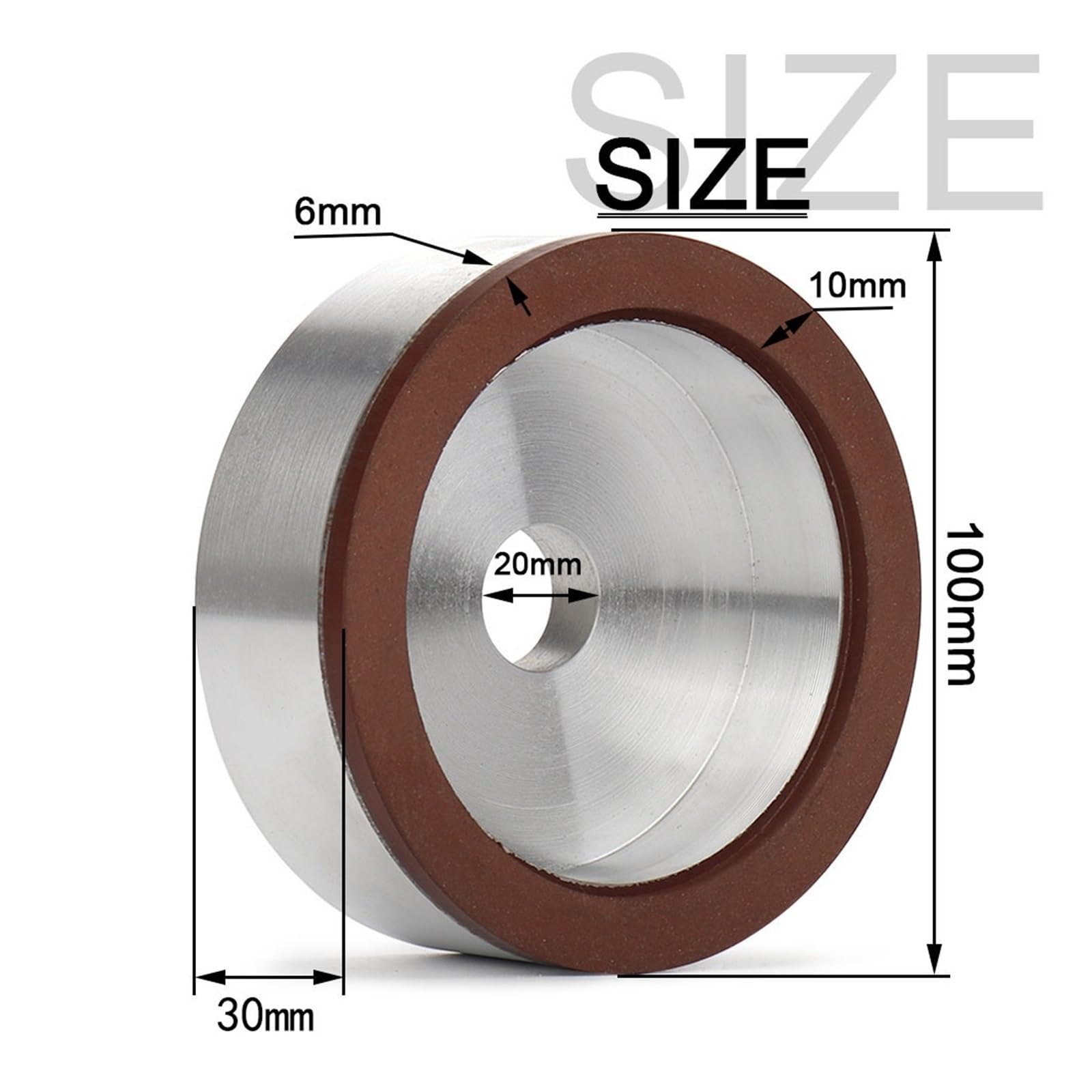 Becherförmige Schleifscheibe aus Legierung | 100 mm Durchmesser, 30/50 mm Höhe for das Schleifen mehrerer Materialien(30mm Height)
