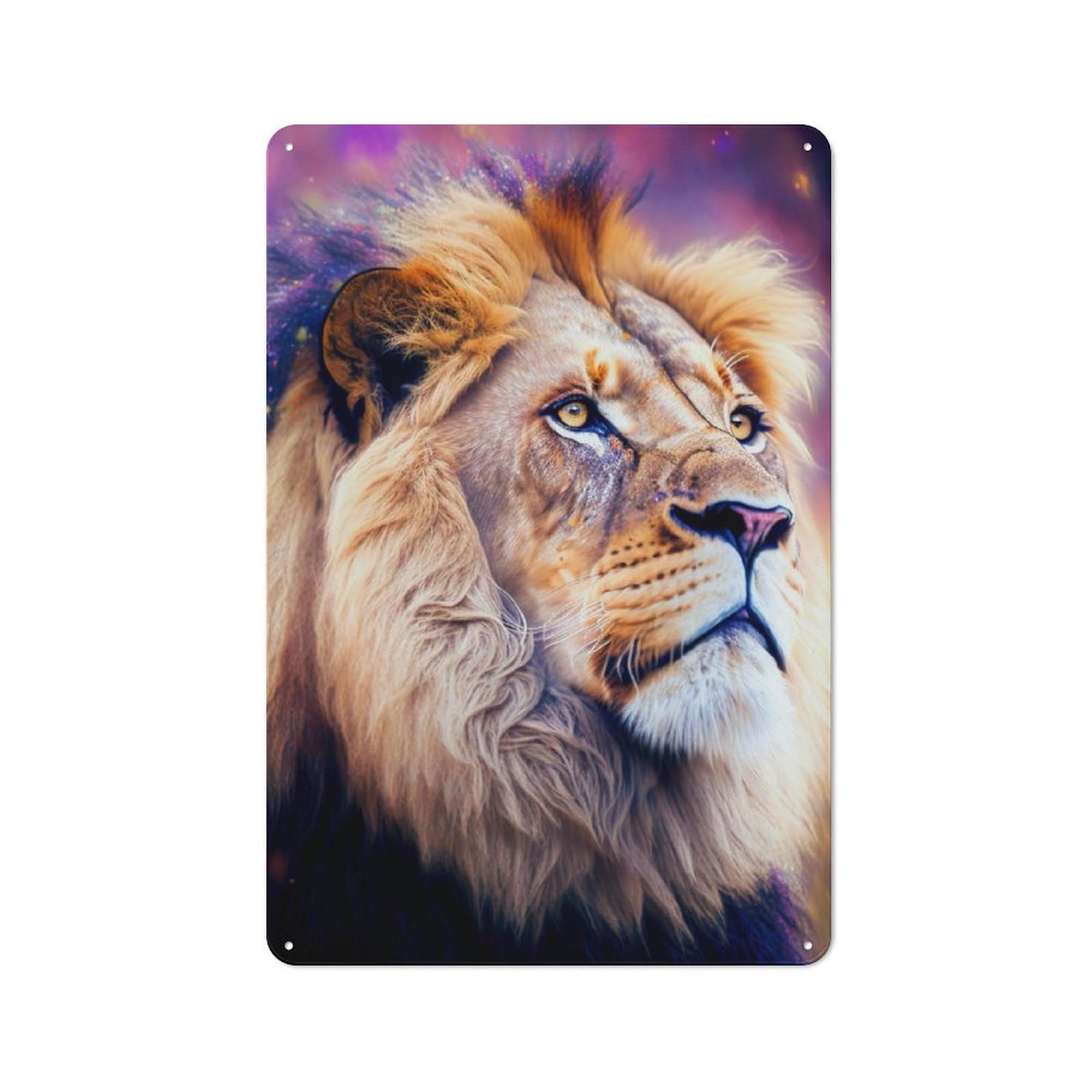 Junmoney Lion Cub Rustic Metal Wall Sign 30X20cm For Kitchen Or Home Bar, Suited To Home Bar Enthusiasts