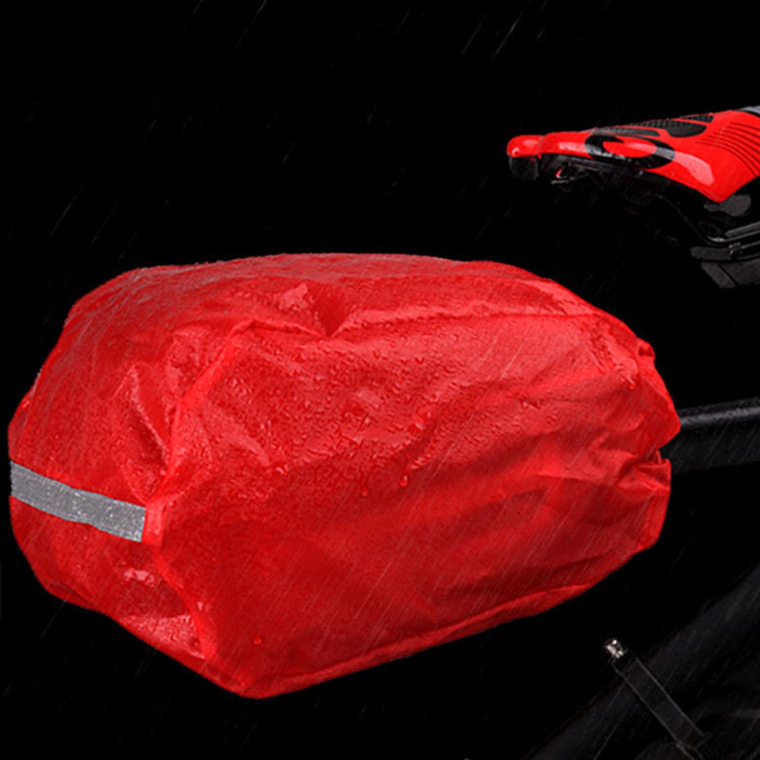 Torba na bagażnik rowerowy Shell do Corratec Trekking Gent 2020-Present twarda tylna wodoodporna duża pojemność z odblaskowymi paskami, kolor czarny czerwony