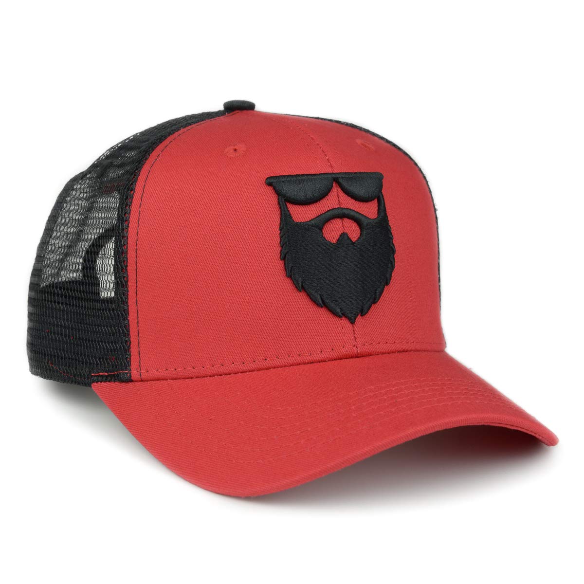 OG Beard Logo Mesh Snapback Hat Red/Black