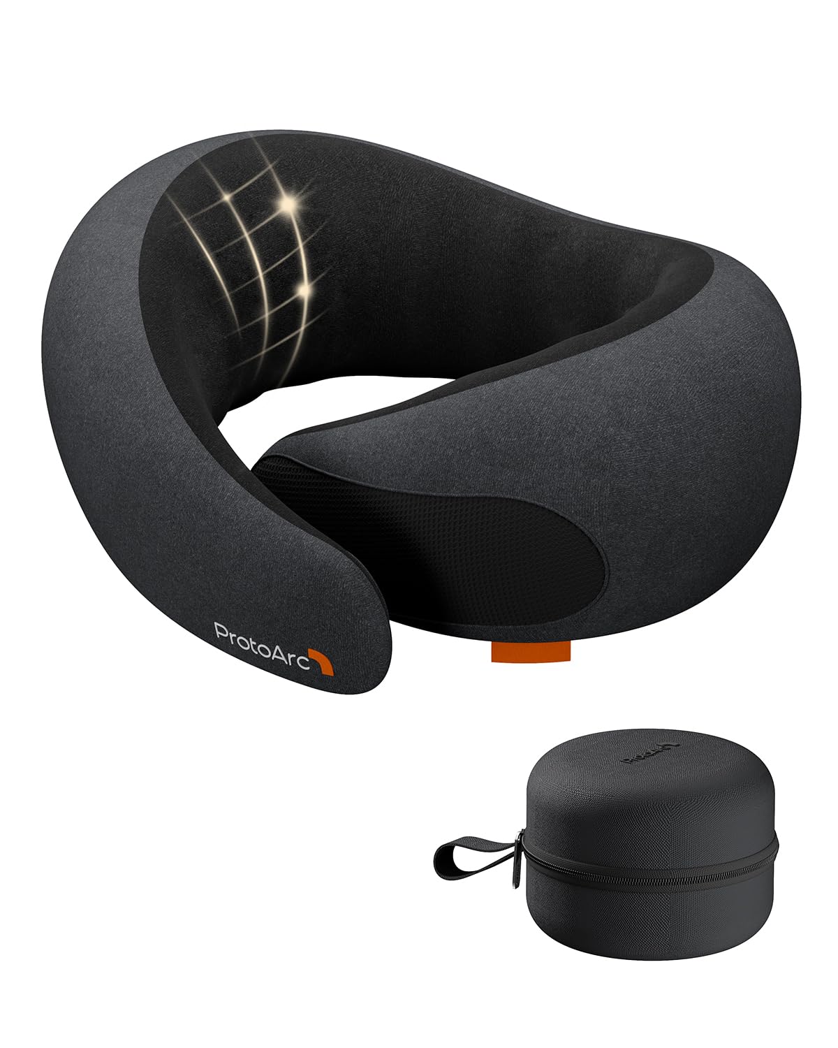 ProtoArc TP Enjoy Travel Neck Pillow, Ergonomic 360° Memory Foam Comfort | Compact Hard C…