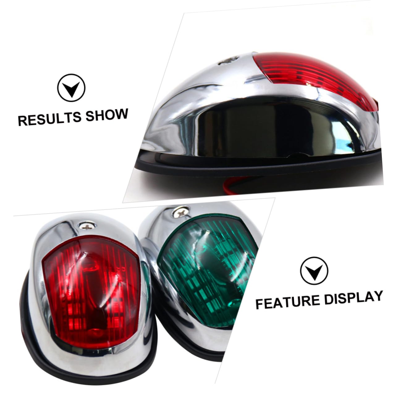 Happyyami Luce di Navigazione Marina LED 12v 2 Pezzi per Barca | Argento, Abs e Acrilico, Lunga Durata, per Pontone e Touring Car, Uso Nautico Notturno