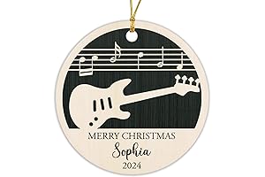 Bass Guitar Ornaments for Christmas Tree: Festive Melodies