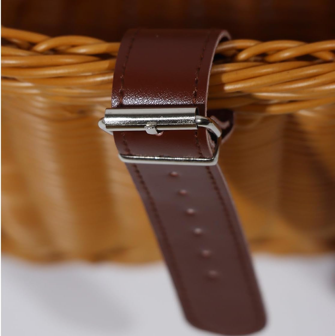 Handwoven Plastic Bike Basket - Waterproof Front Bicycle Basket for Adults & Kids, Fits Most Bikes (Beach Cruiser, Mountain Bike, Scooter)