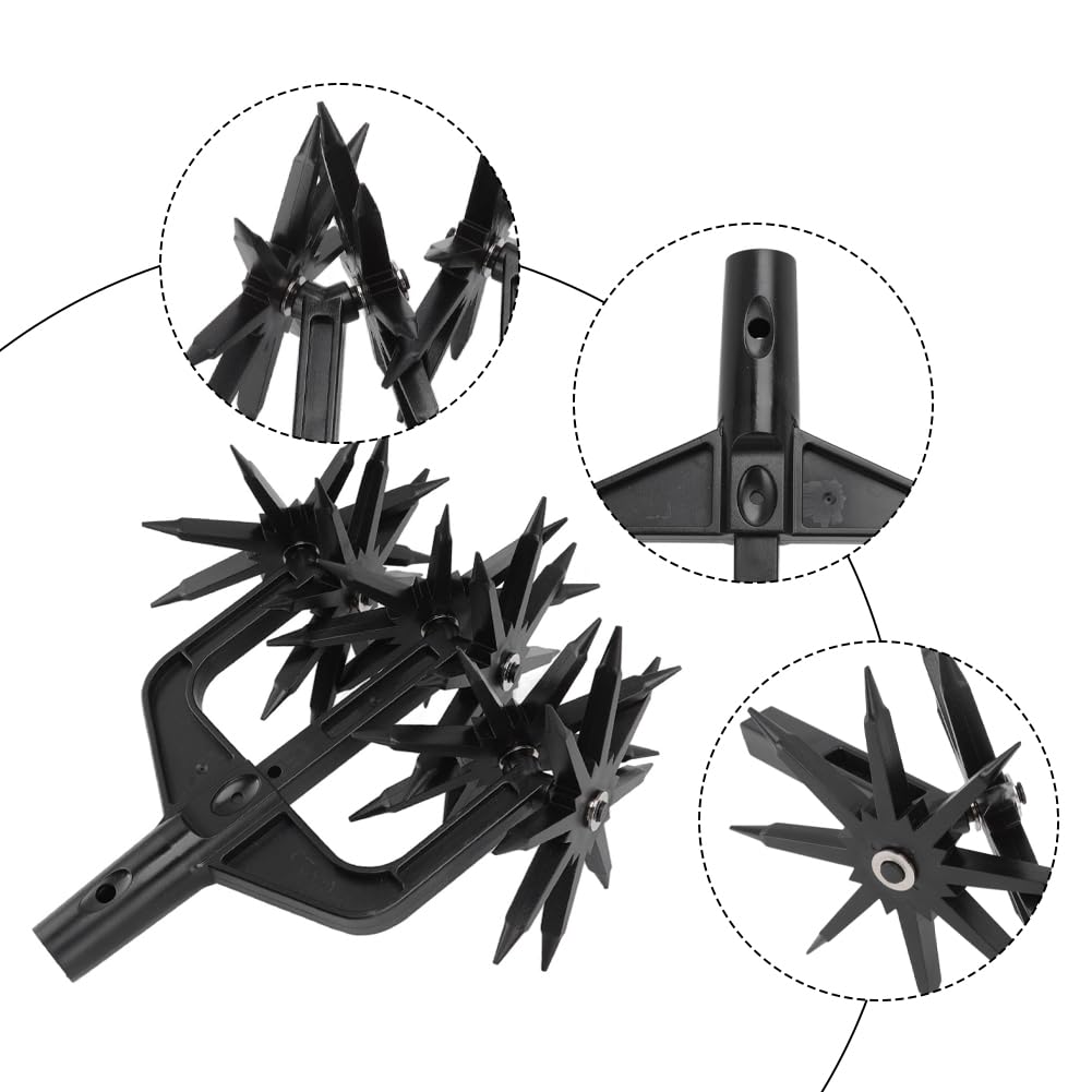 Cultivateur Jardin Rotatif Léger, Outil Scarificateur Multi Vitesses | Léger portable amovible, multi vitesses réglable, résistant ventilé, pour labour scarification réensemencement jardin