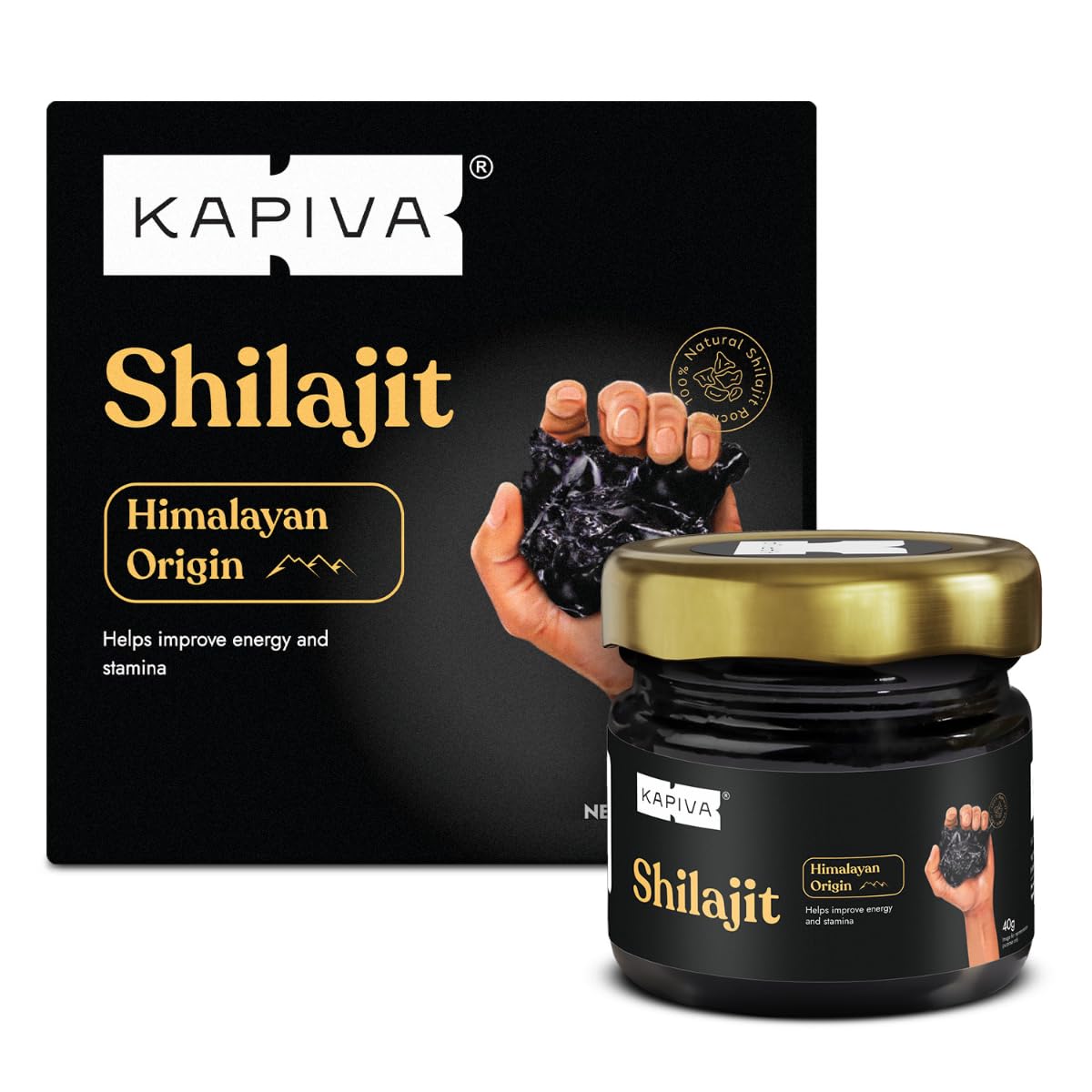 Original Himalayan Shilajit/Shilajeet Resin 40g |Super Saver Pack| 250mg/Serving | For Energy, Endurance & Vitality | 160 Servings | 100% Ayurvedic