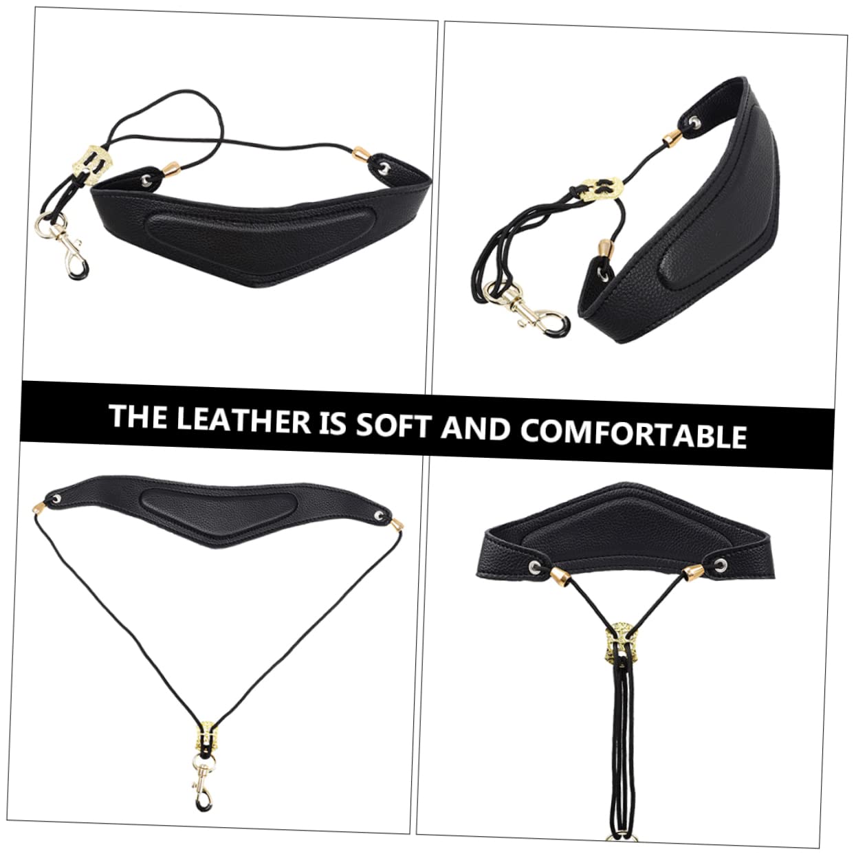 ifundom 2pezzi Cinghia Per Saxofono Regolabile Con Gancio Metallico Tracolla Confortevole e Durevole Per Strumenti Musicali Accessorio Per Saxofoni e Altri Strumenti Fiato