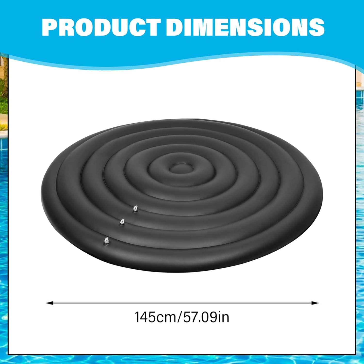 Inflatable Hot Tub Cover, 57 in Round Hot Tub Enclosure with Easy Inflation and Deflation Valve, Windproof Rain-Proof Snow-Proof Insulated Spa Covers Lid, Enclosure