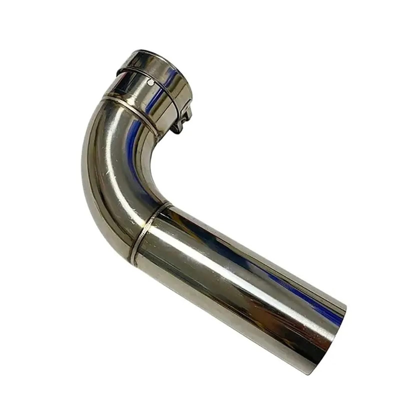 Auspuffrohr Auspuff 1 Stück Auspuffrohr 90-Grad-Drehung Schalldämpfer Ist Mit Dem Ellenbogen-Edelstahl-Autozubehör Verbunden(48mm-51mm)