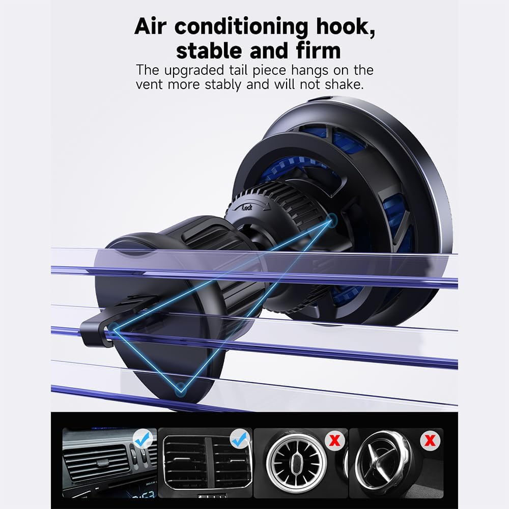 QI2 Certified + semiconductor Cooling car Magnetic Wireless Charging Stand for Apple Magsafe iPhone 16 iPhone 15pro max