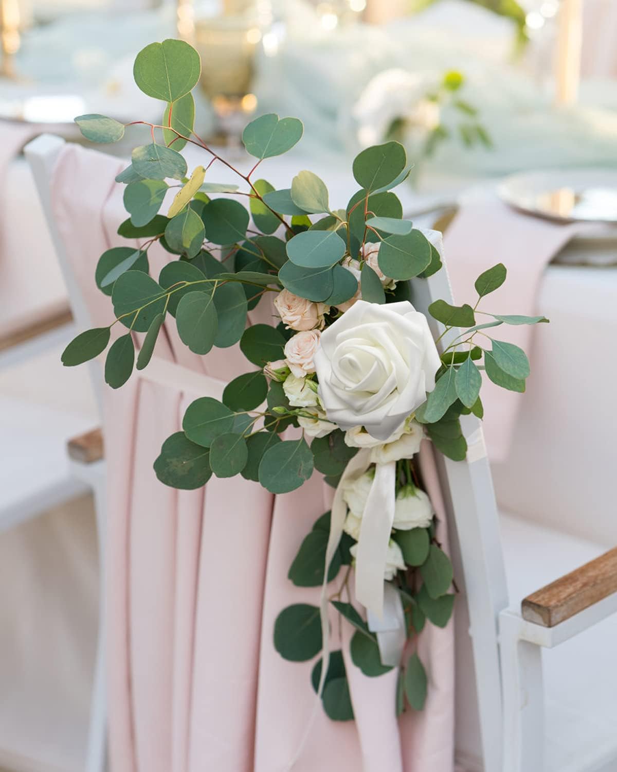 JOYLEX Artificial Flowers Realistic Roses, 25pcs Real Looking Fake Roses with Stem for DIY Wedding Bouquets Centerpieces Bridal Shower Party Home Romantic Decorations (Regular 3" - 25pcs, White) - Image 5