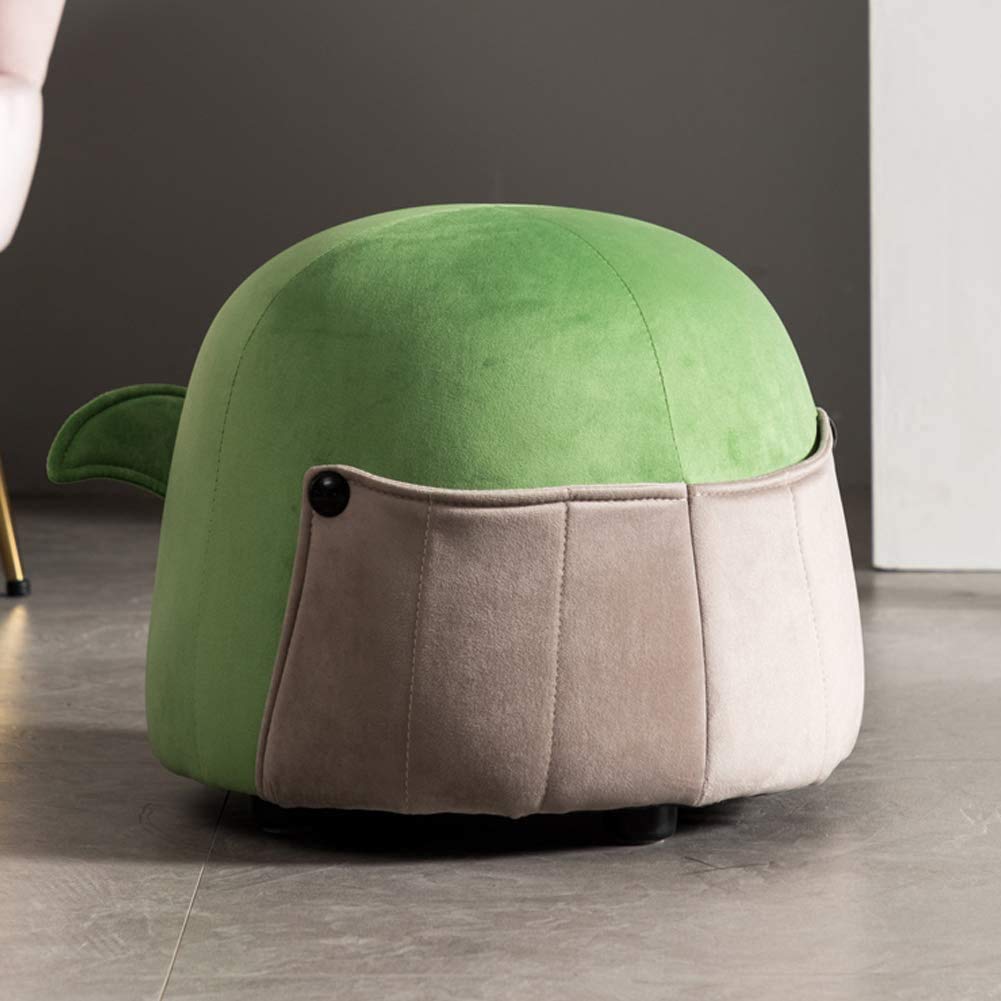 Pouf ottoman rembourré en forme de dauphin - Le confort d'un repose-pieds en velours de salon
