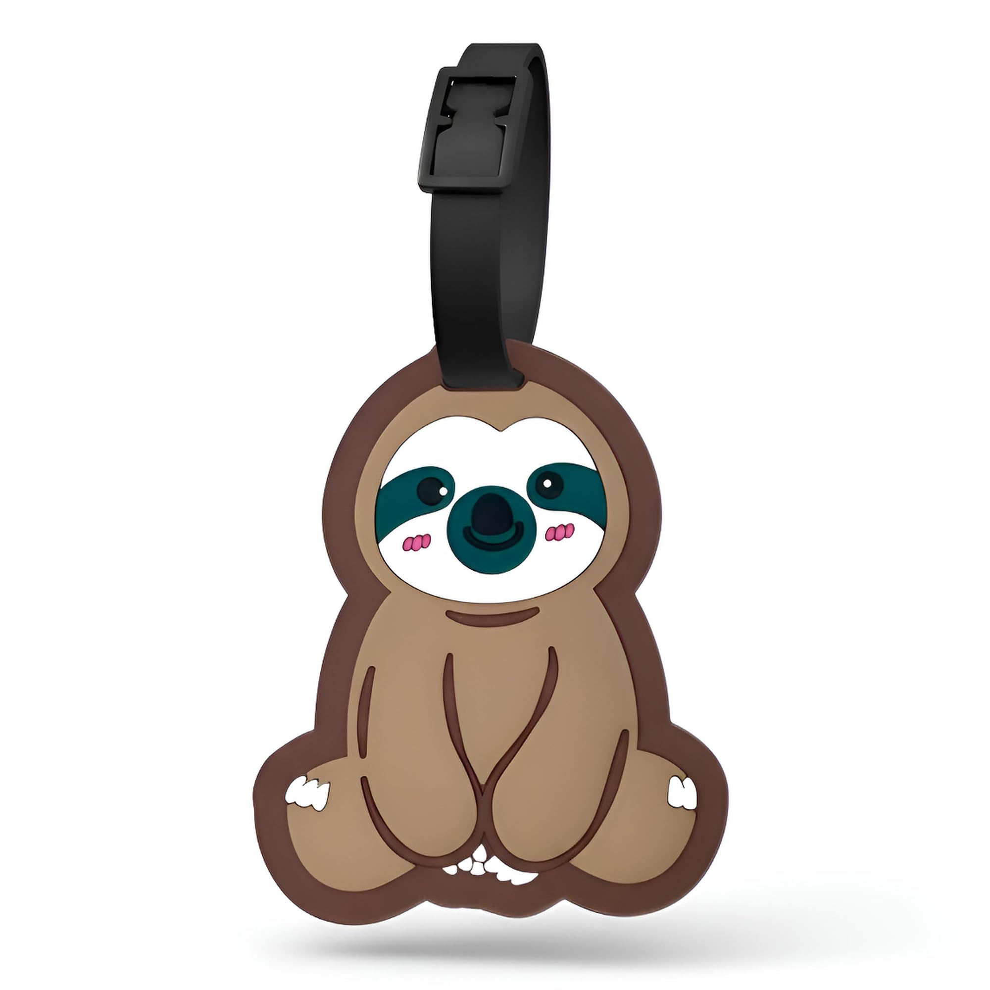 ANINIUCN Sloth-Shaped Silicone Luggage Tag – Durable ID Label for Suitcases, Backpacks & Travel Bags – Fun Travel Accessory for Teens & Adults