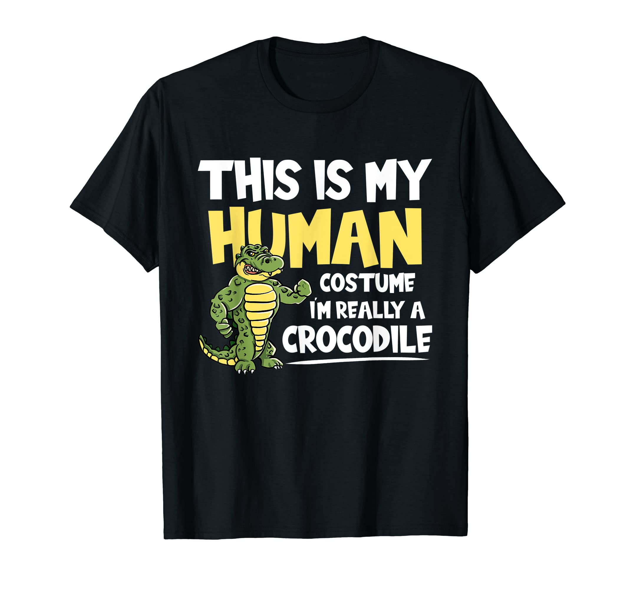 Funny Halloween Crocodile Lover Clothing GiftThis Is My Human Costume Funny Halloween Crocodile Gift T-Shirt