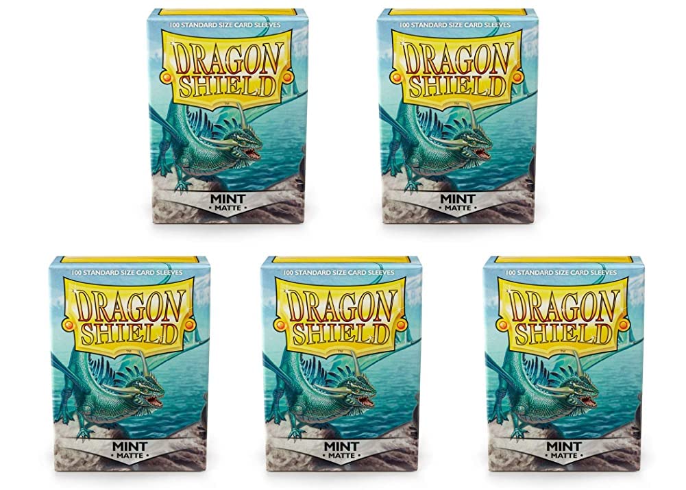 5 Packs Dragon Shield Matte Mint Standard Size 100 ct Card Sleeves Value Bundle! โ image 1