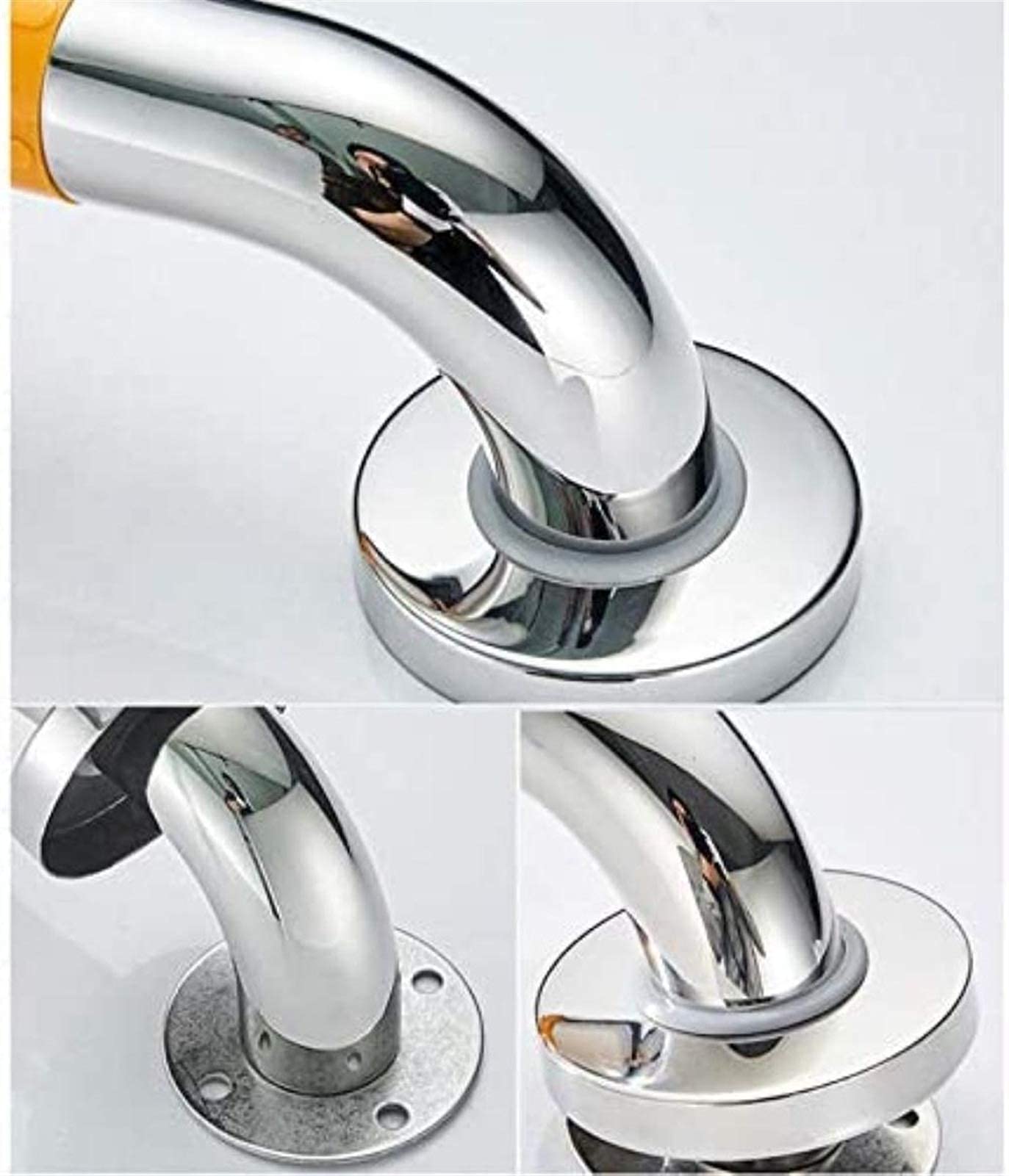 Maniglie per corrimano per Vasca da Bagno Maniglioni per WC Anziani Corrimano Accessibile Disabili Corrimano in Acciaio inox/Bianco/68 cm
