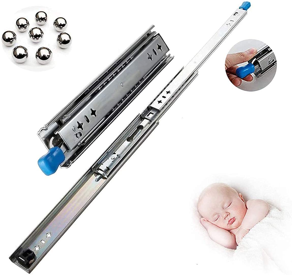 Buy 1 Pair (2 Pieces) HeavyDuty PullOut Drawer Rails, Side Assembly