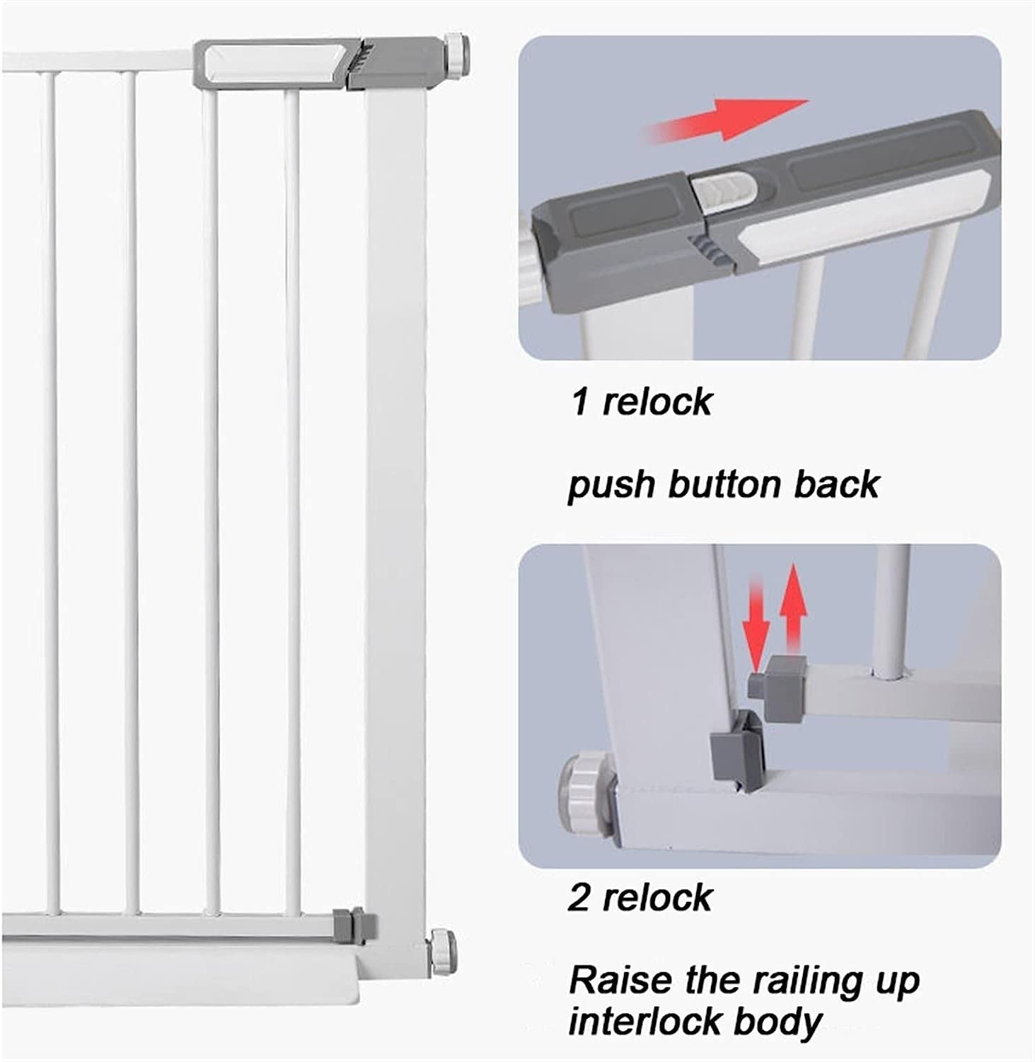 Amazon.co.jp: 犬の階段ゲート、幅77-118cm、子供とペットのための自動