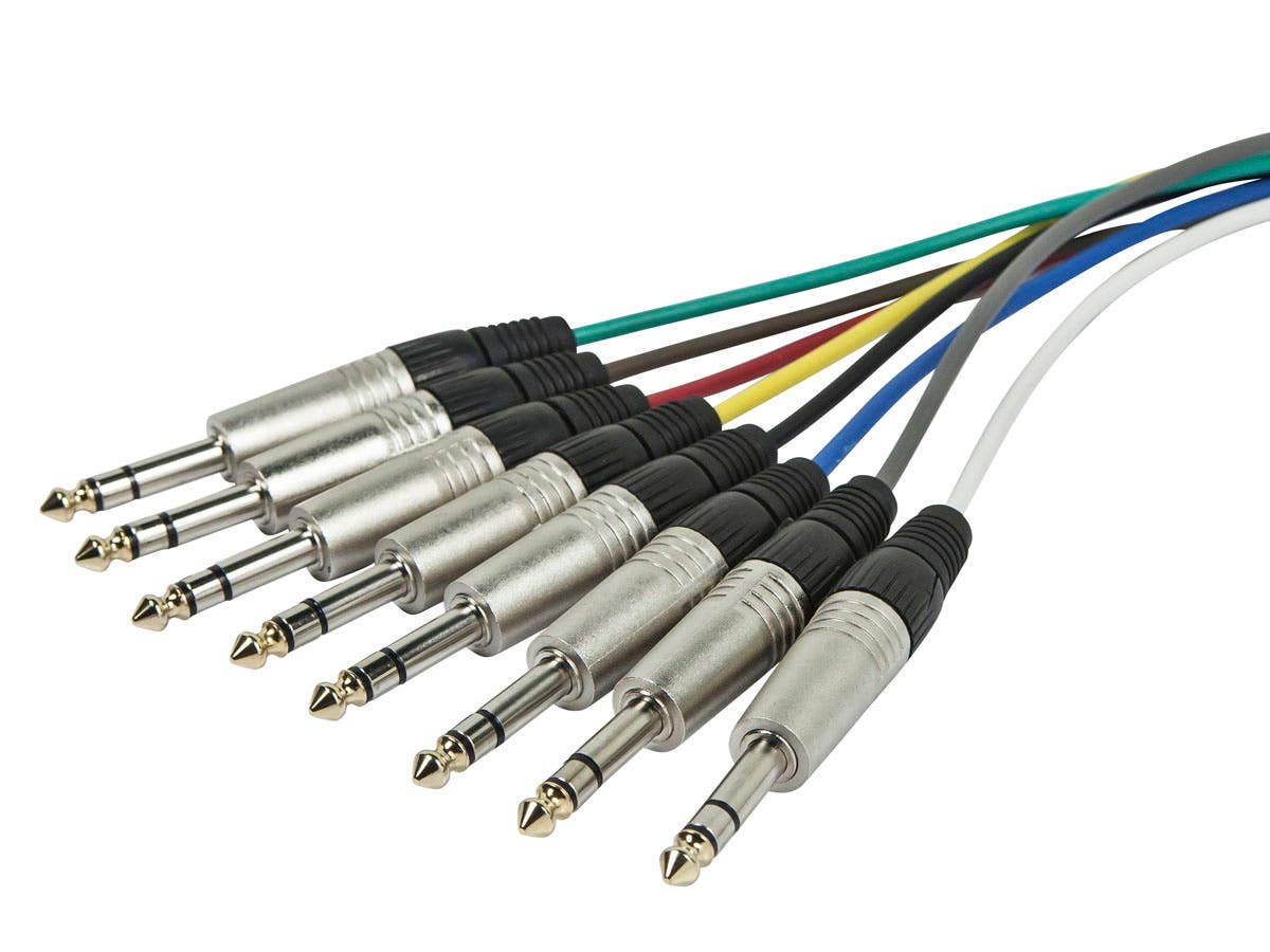 Monoprice 8-Channel 1/4-Inch TRS Male to XLR Male Snake Cable - 3 Feet, 26AWG, 8 Balanced Mono and Unbalanced Stereo Lines