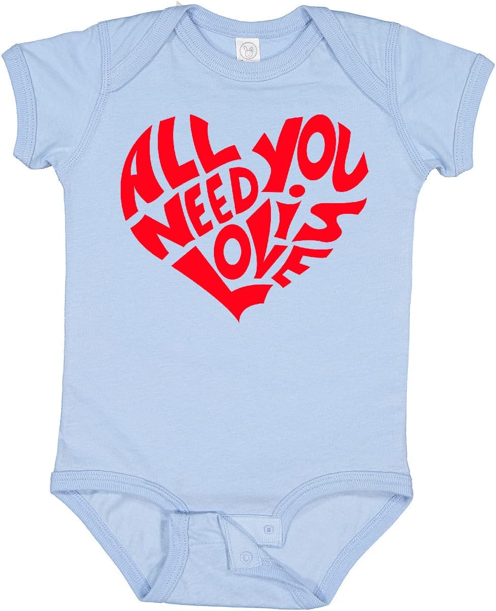 inktastic All You Need Is Love Red Heart Shape Baby Bodysuit
