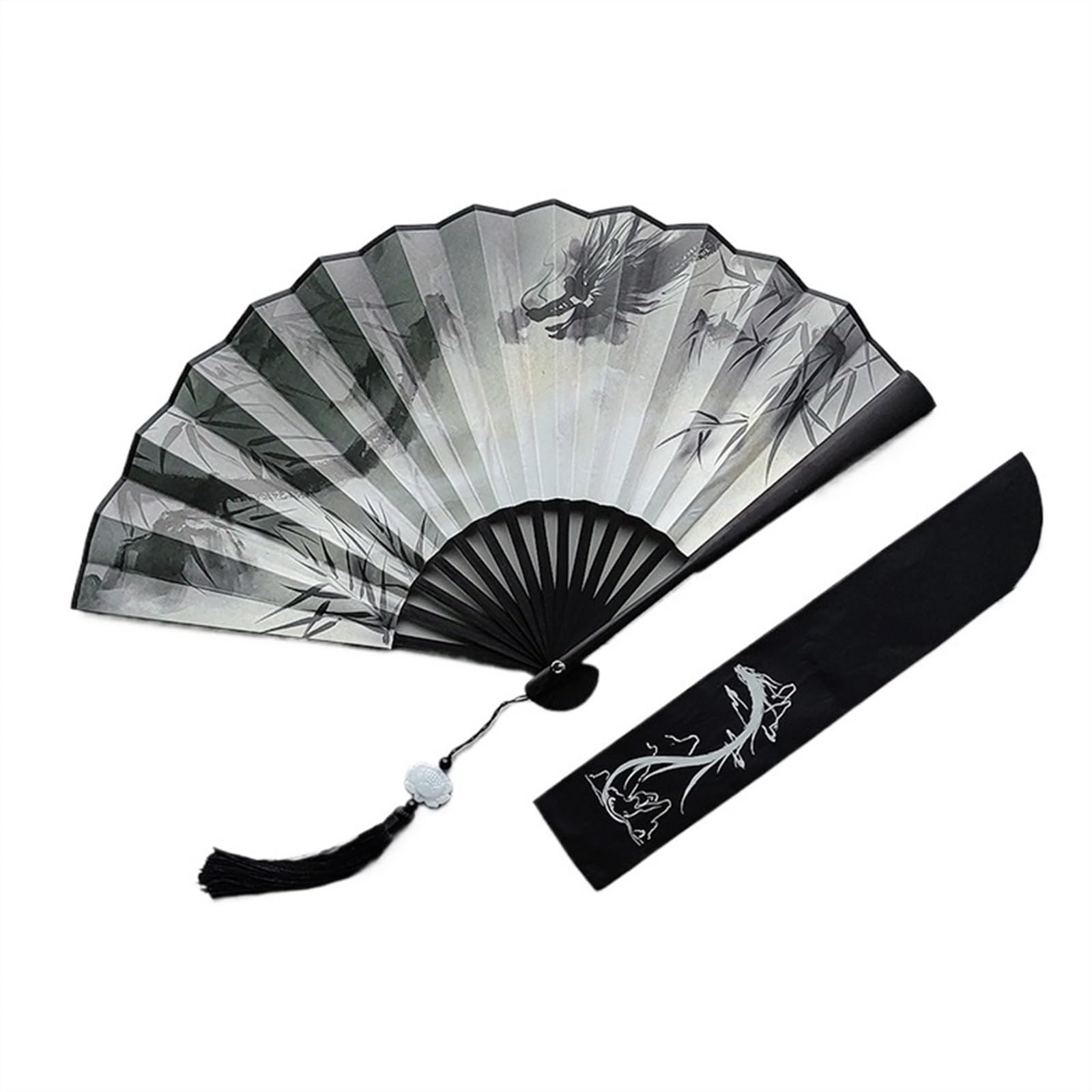 SXTYYH Folding Hand Fan, Classical Hanfu Summer Photograph, Men Women Chinese Japanese Style Crafts, Handheld Fan for Women Foldable(A)