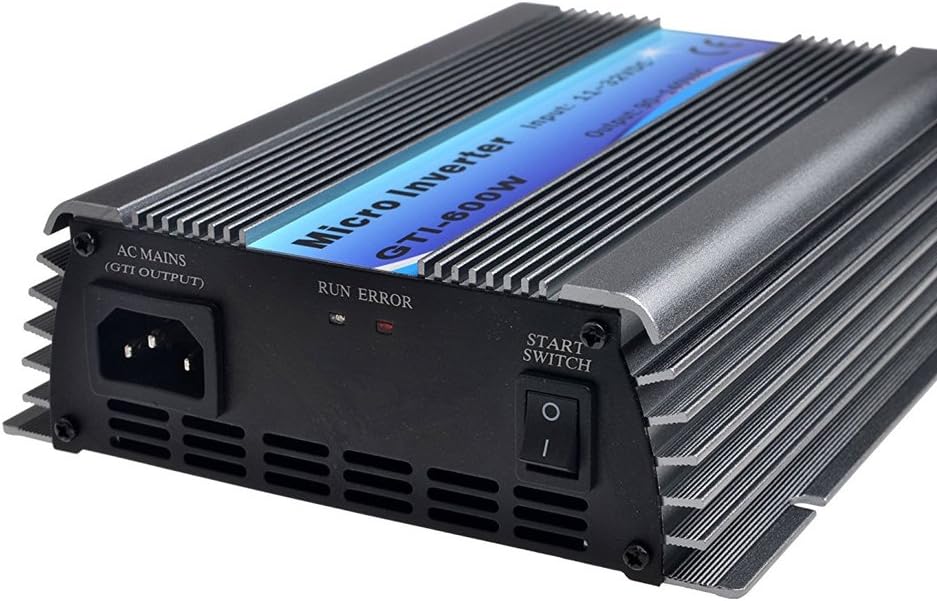 Y&H Grid Tie Inverter 600W Stackable DCDC15-28V PV Input AC110V MPPT Pure Sine Wave Micro Inverter fit for 12V Solar Panel/24V Battery : Automotive