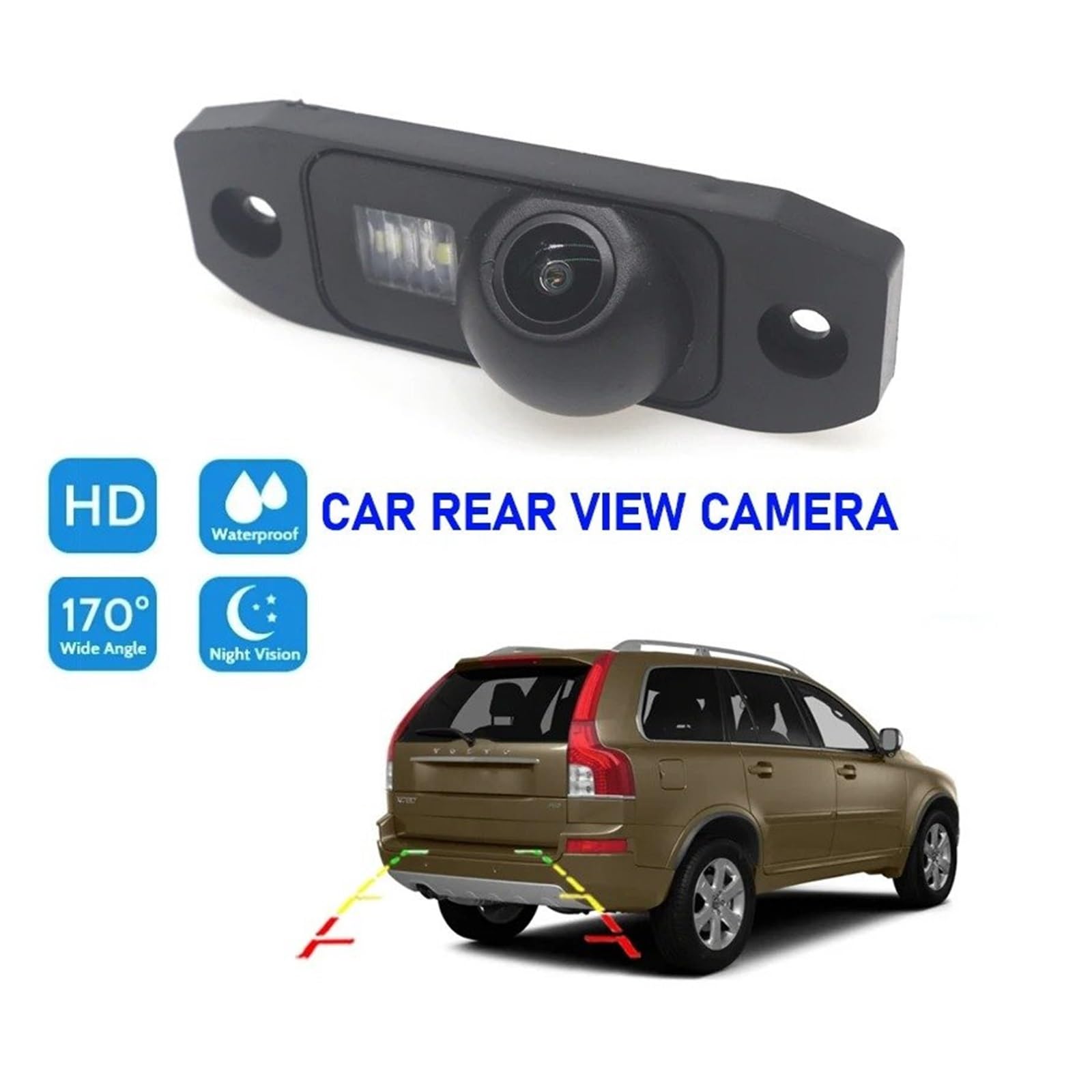 Zamiennik kamery cofania samochodu do Volvo do XC90 2002 2003 2004 2005 2006-2014 CCD Full HD noktowizor kamera cofania samochodu kamera cofania (kamera) (kamera)