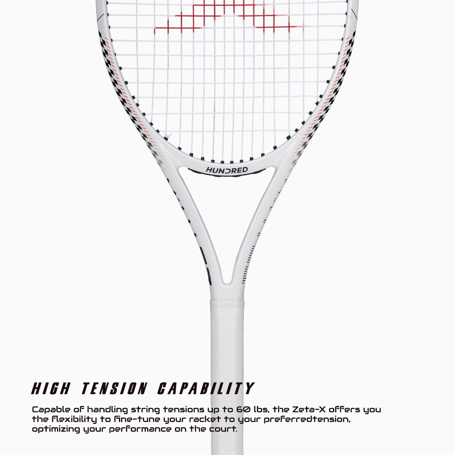 HUNDRED Zeta X Strung Tennis Racket with Full Cover | 9 Points Head Heavy