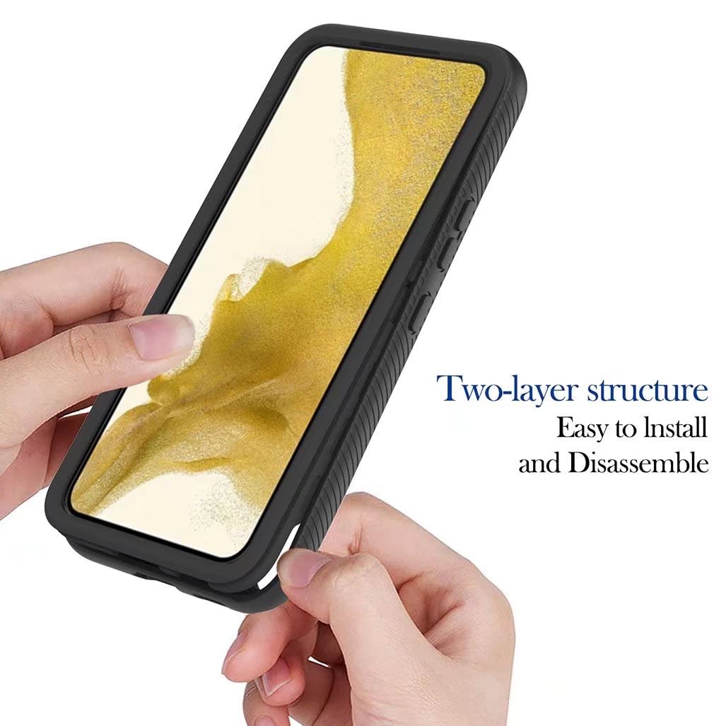 HAOYE Cover Per Motorola Moto G13/G23: Custodia Rugged Trasparente Con Protezione Schermo Integrata - 3