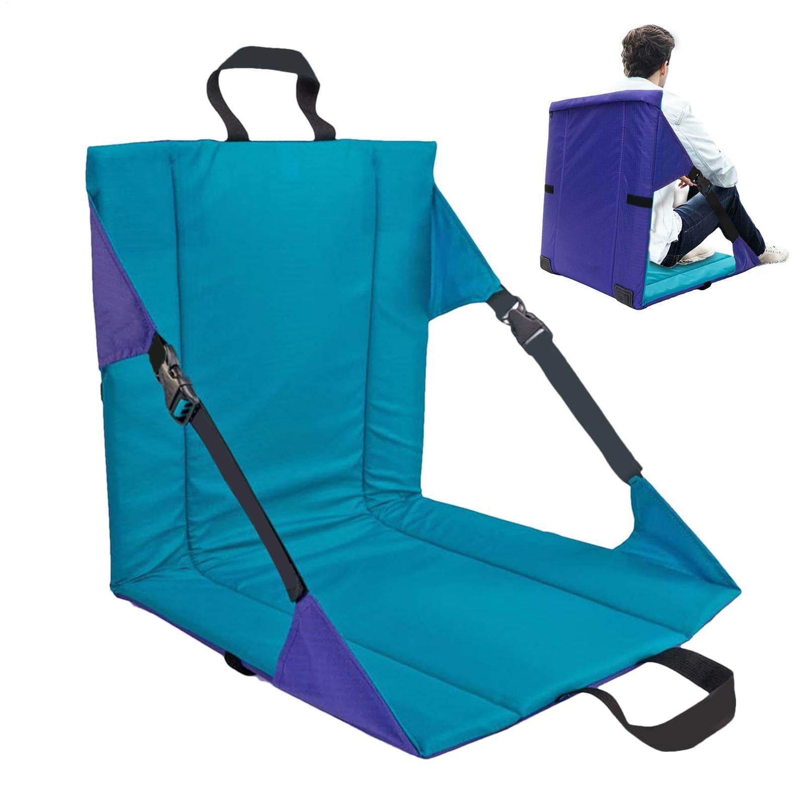 Sièges De Stade Pour Gradins - Coussin De Siège Léger Avec Dossier, Chaise De Stade Pliante | Siège Inclinable Pour Hommes Et Femmes, Confort Optimal Pour Spectacles, Sports Et Activités Extérieures