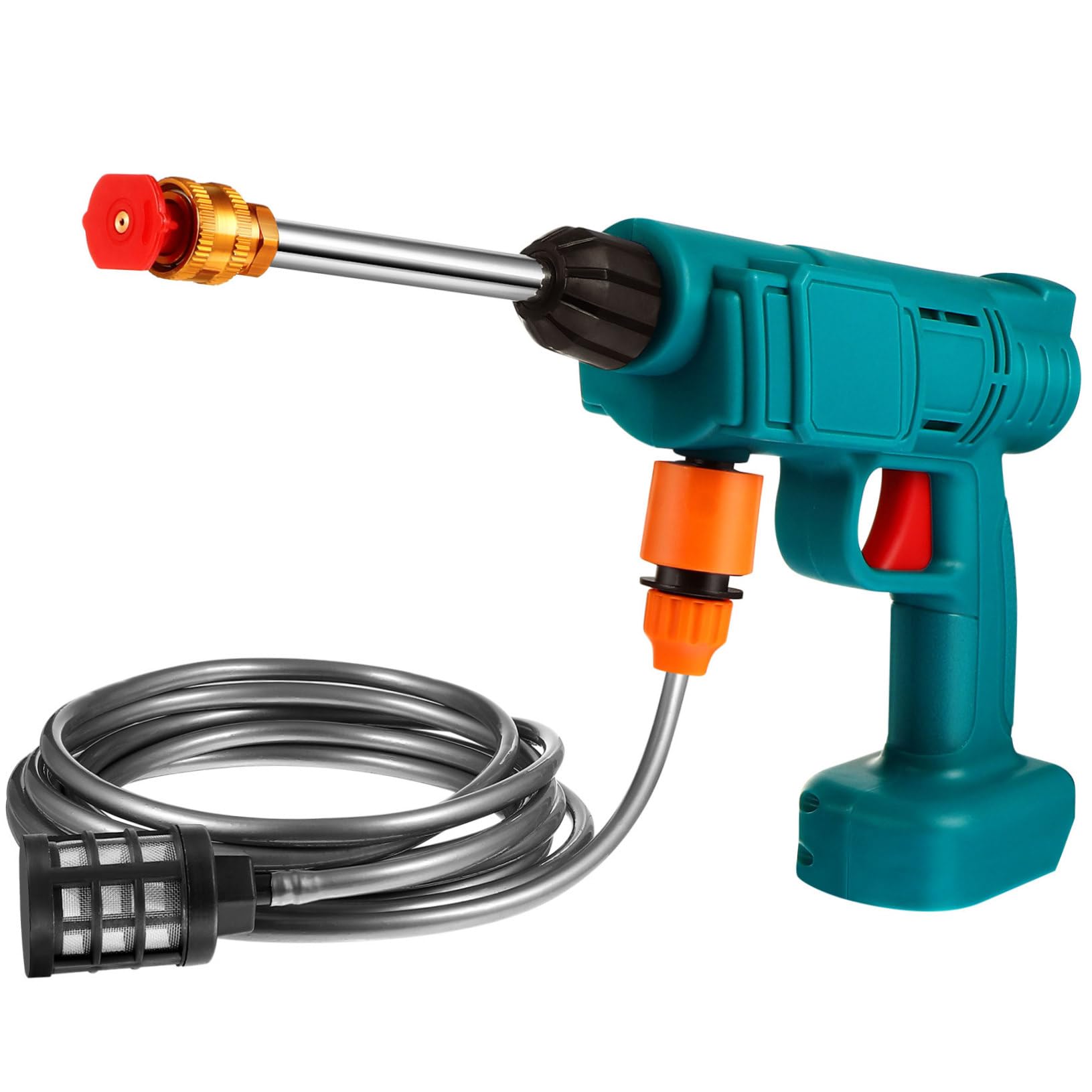 Happyyami Hidrolavadora Portátil Sin Cable PSI para Coche Suelo Lavado Alta Presión Batería Filtro Boquillas