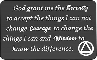 Addiction Recovery Gifts AA Sobriety Gifts Wallet Insert Card Alcoholics Anonymous AA Inspirational Gifts