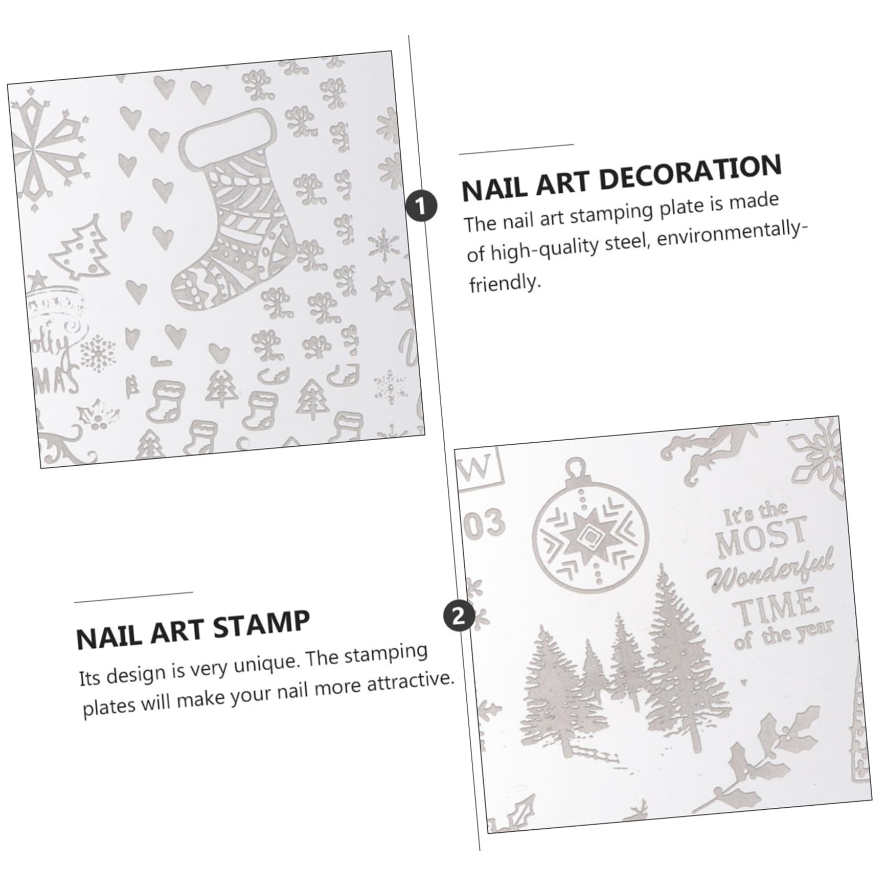 Healeved 30piezas Placas De Estampado De Uñas Para Arte De Uñas De Navidad Plantillas De Manicura Duraderas y Creativas Para Profesionales y Principiantes
