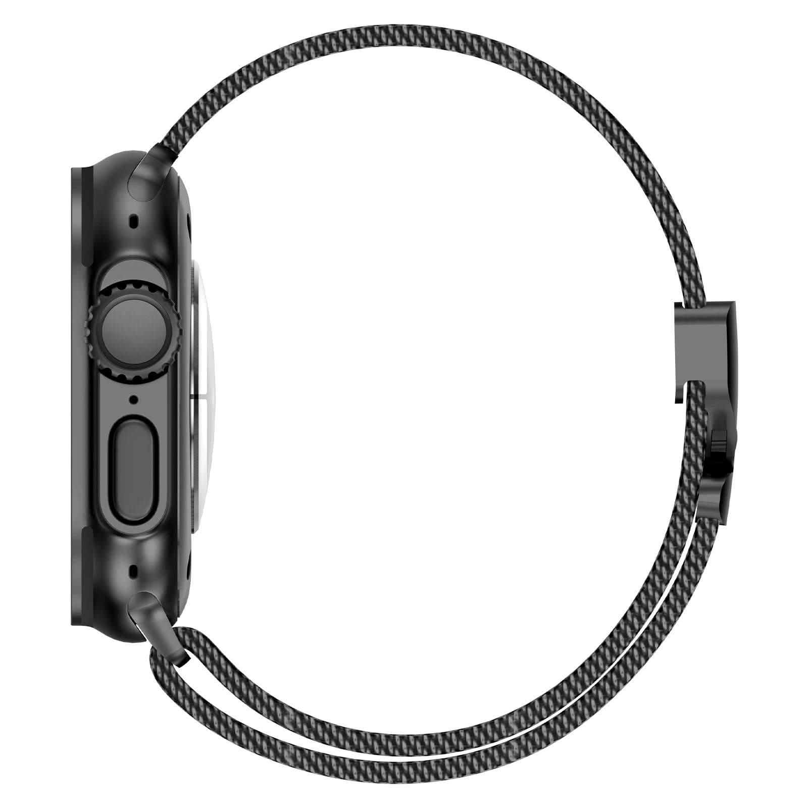 SRena MLNS cinturino per cinturino apple watch 41mm 40mm 38mm ultra 2 apple watch cinturino series 10 9 8 7 6 5 4 3 2 1 milanese originale acciaio in colore Titanio Nero