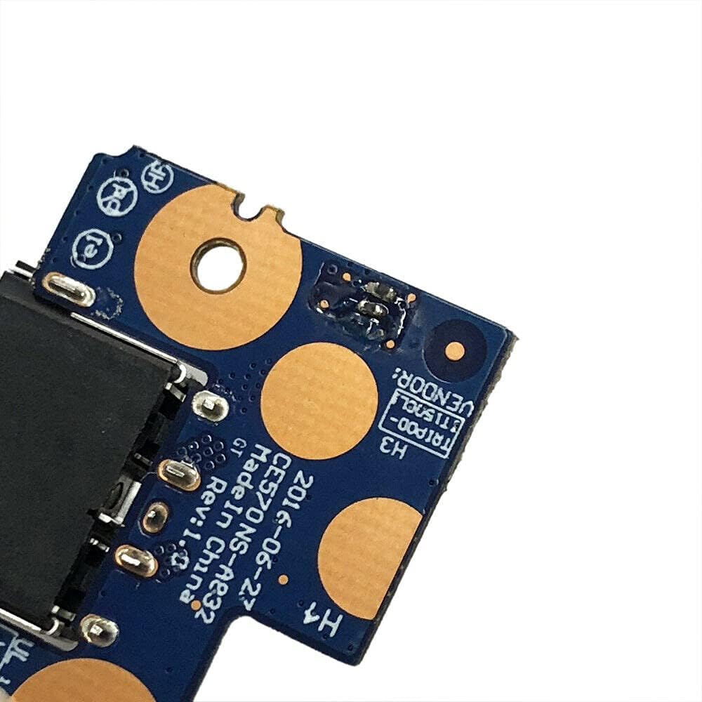 DC in Charging Power Jack Board Replacement for Lenovo Thinkpad E570 20H5 20H6 E570C E575 20H8 CN:01EP131（Without Cable）