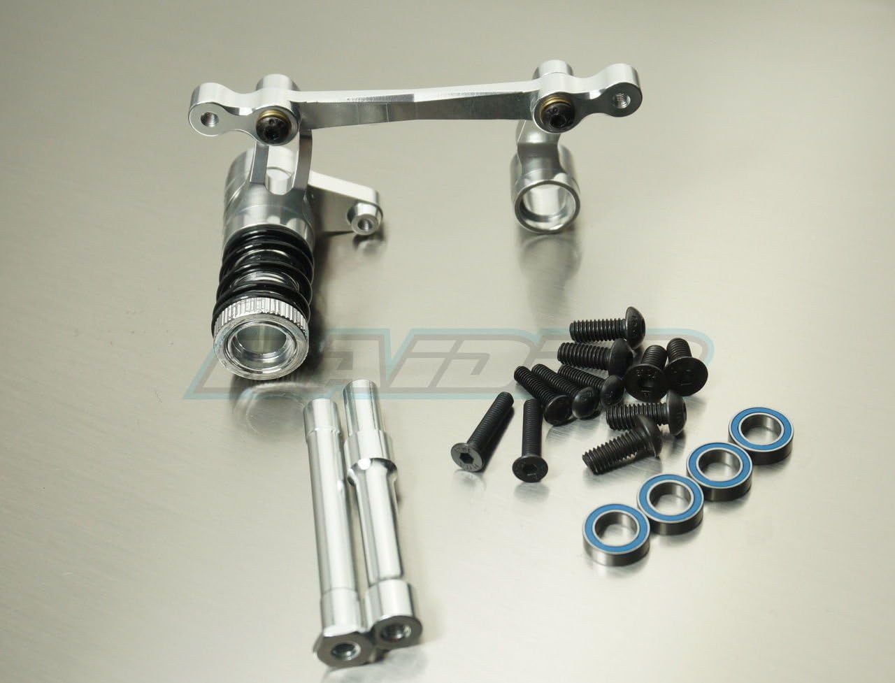 Raiden HPI Savage 4.6 5.9 Flux X XL Aluminum Alloy Steering Assembly Servo Saver Silver