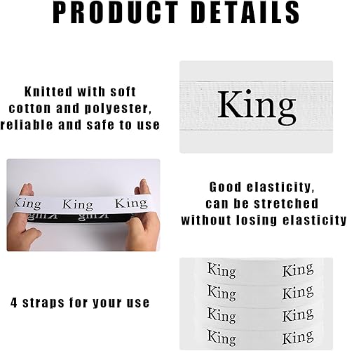 Miniatura 3 de 4 bandas organizadoras de sábanas, organizador de sábanas, bandas elásticas para juegos de sábanas, fundas de almohada, correas de sábanas para