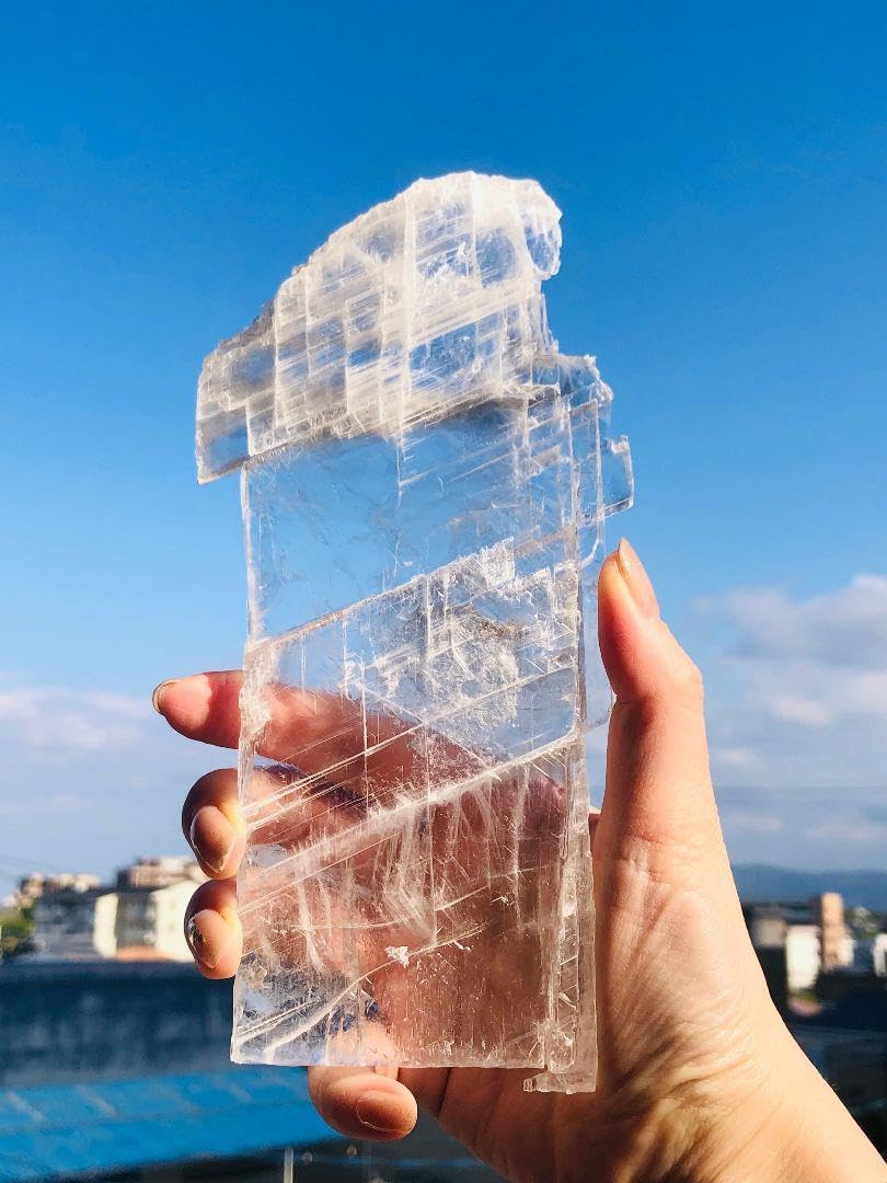 聖母マリアのガラス！セレナイトの大きなプレート Amazon.co.jp: 聖母マリアのガラス！セレナイトの大きなプレート