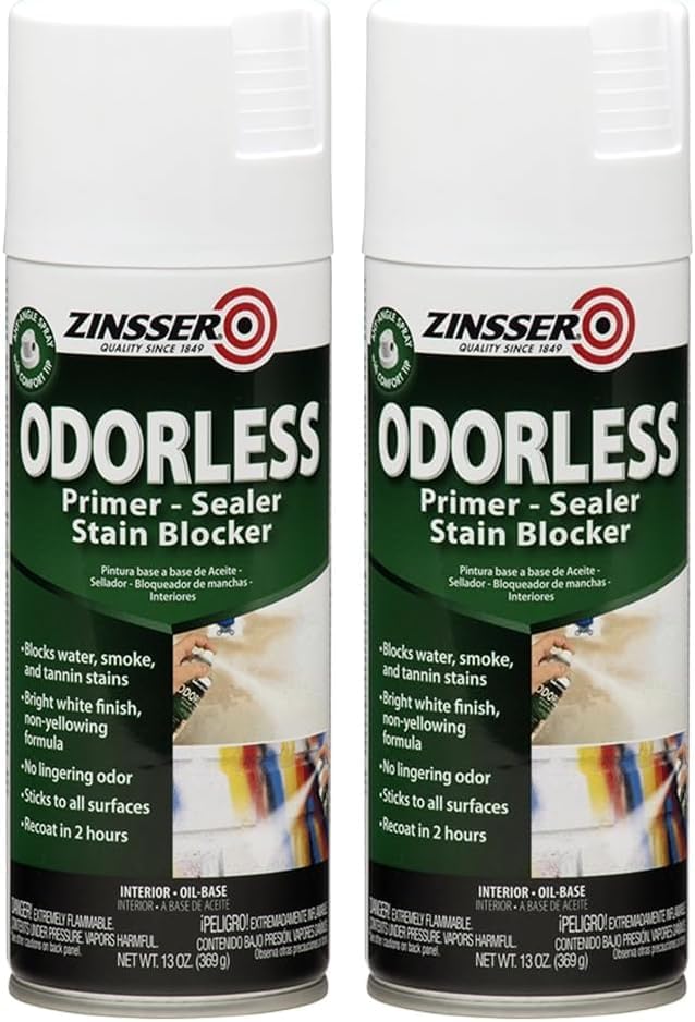 Rust-Oleum Corporation 03959 - Imprimador bloqueador de manchas OB inodoro, 13 onzas (paquete de 2), color blanco