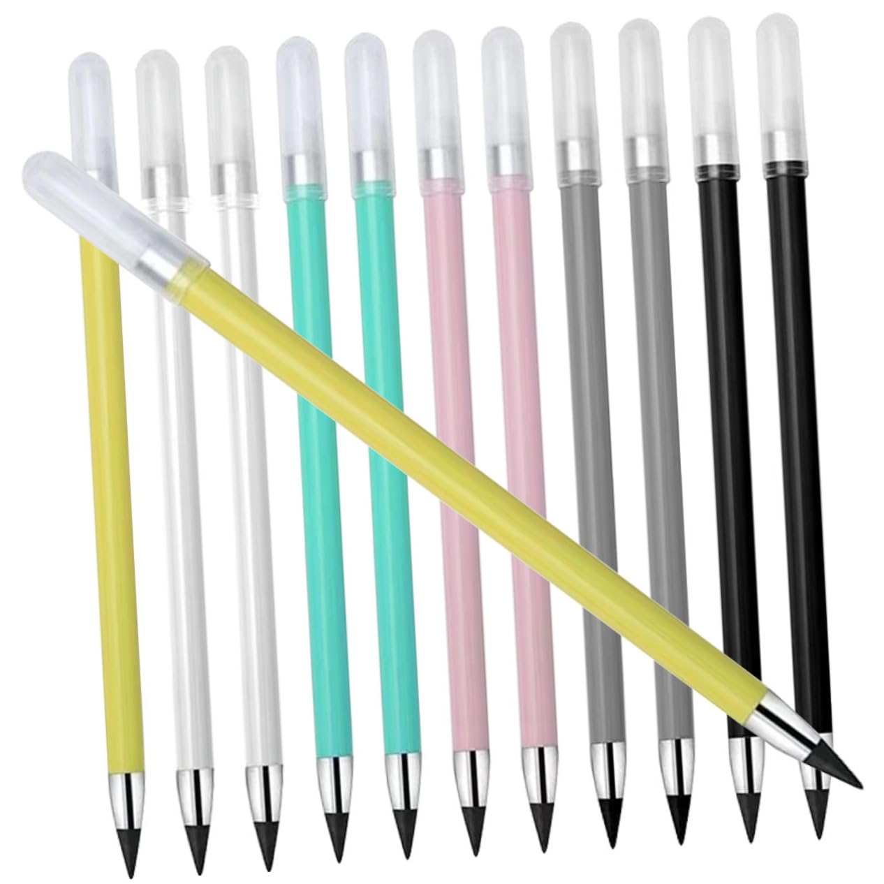 TEHAUX 5 Set Matita Da Disegno Schizzo Matite Da Disegno Scrivere Cancellabile Senza Inchiostro Per Sempre Matite Sfuse Eterno Eterne Con Gomma Matita Infinita Grafite 12 Pezzi*5