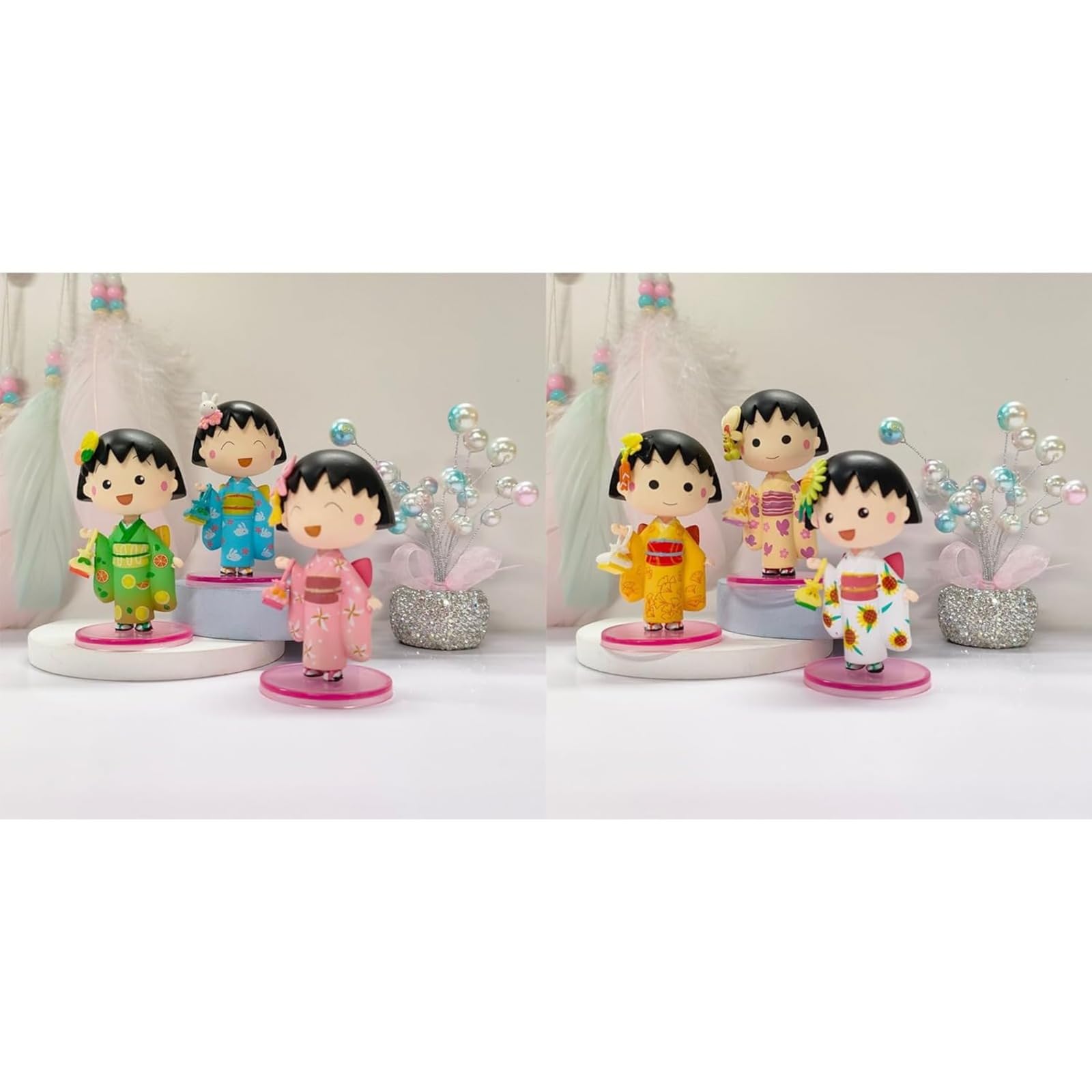Amazon.co.jp: [YAORUI] ちびまる子ちゃん フィギュア PVC製 7.5cm 6個