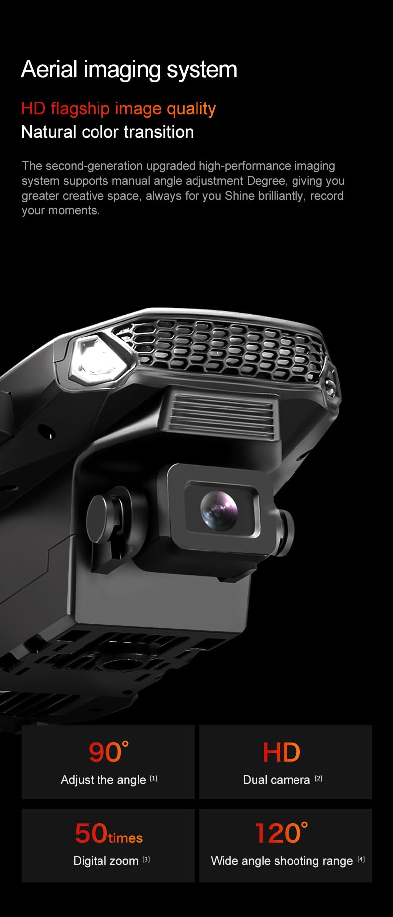 Tiempo de vuelo prolongado Aeronave de control remoto, dron 4K/30 FPS, Cuádruplocoptero plegable con función de retorno automático (Control remoto común + 2 cámaras + 3 baterías)