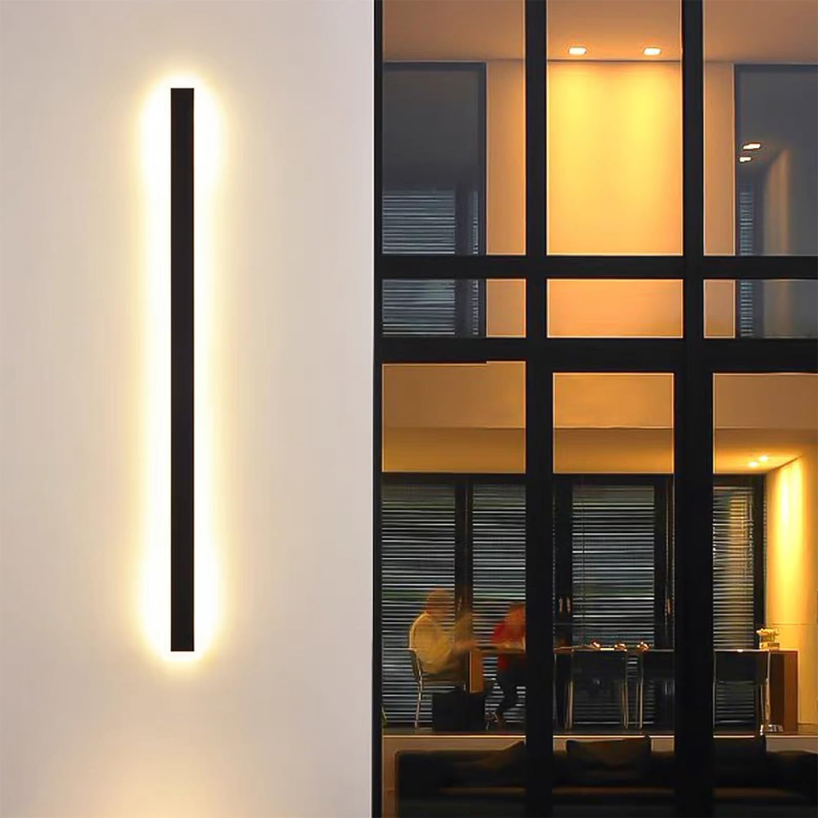 LED Esterno Lunga Applique da Parete Impermeabile IP65 Lampada da Parete Interno/Esterno Iluminazioni per Pareti Moderna Alluminio Giardini Terrazze Villa 3000K/4000K/6500K (D Luce Bianca,150cm)