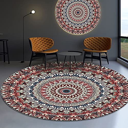 Tapis rond pour chambre et salon de diamètre 160cm lavable