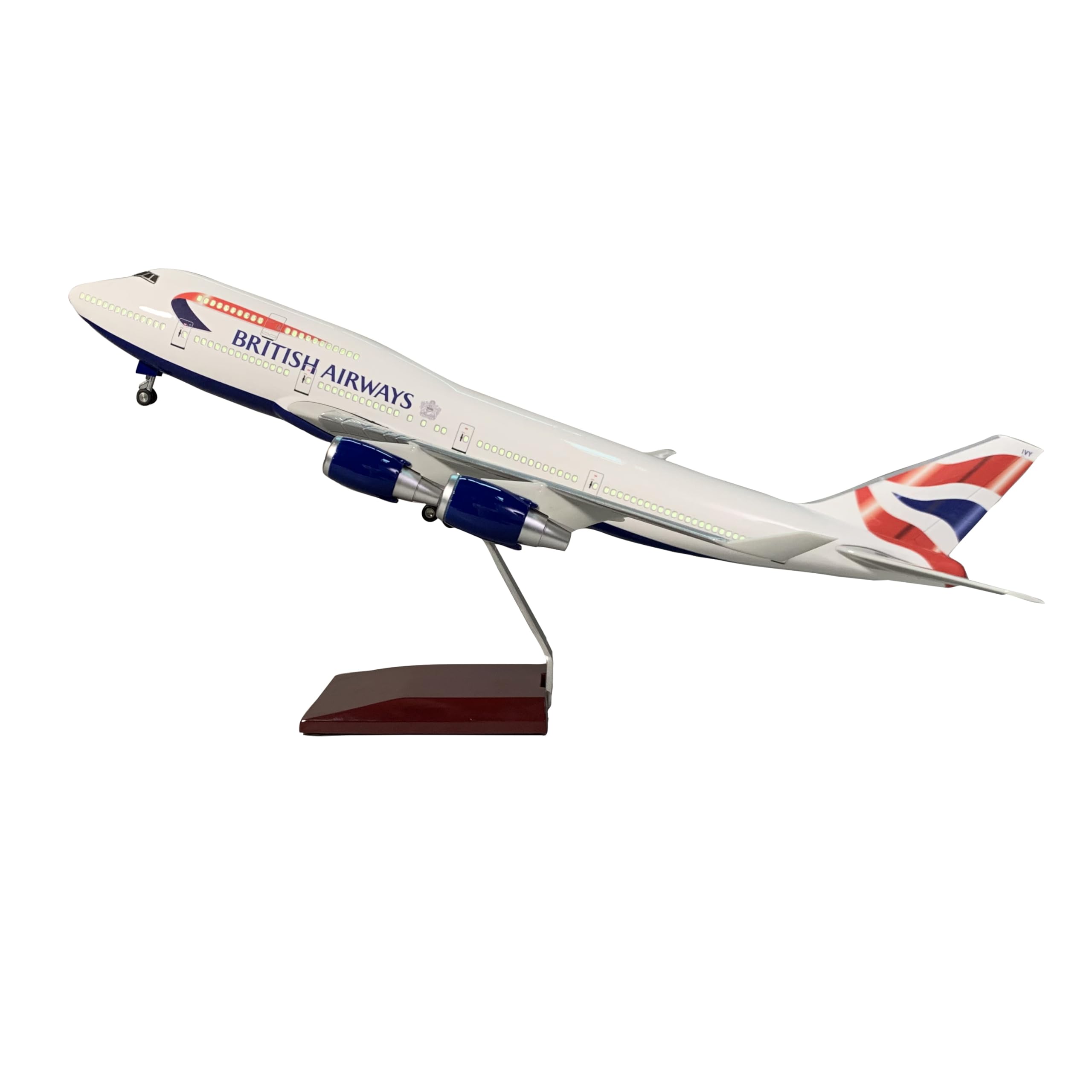 Extra Large British Airways Boeing 747-400 LED Aircraft Model - 1/150 Scale